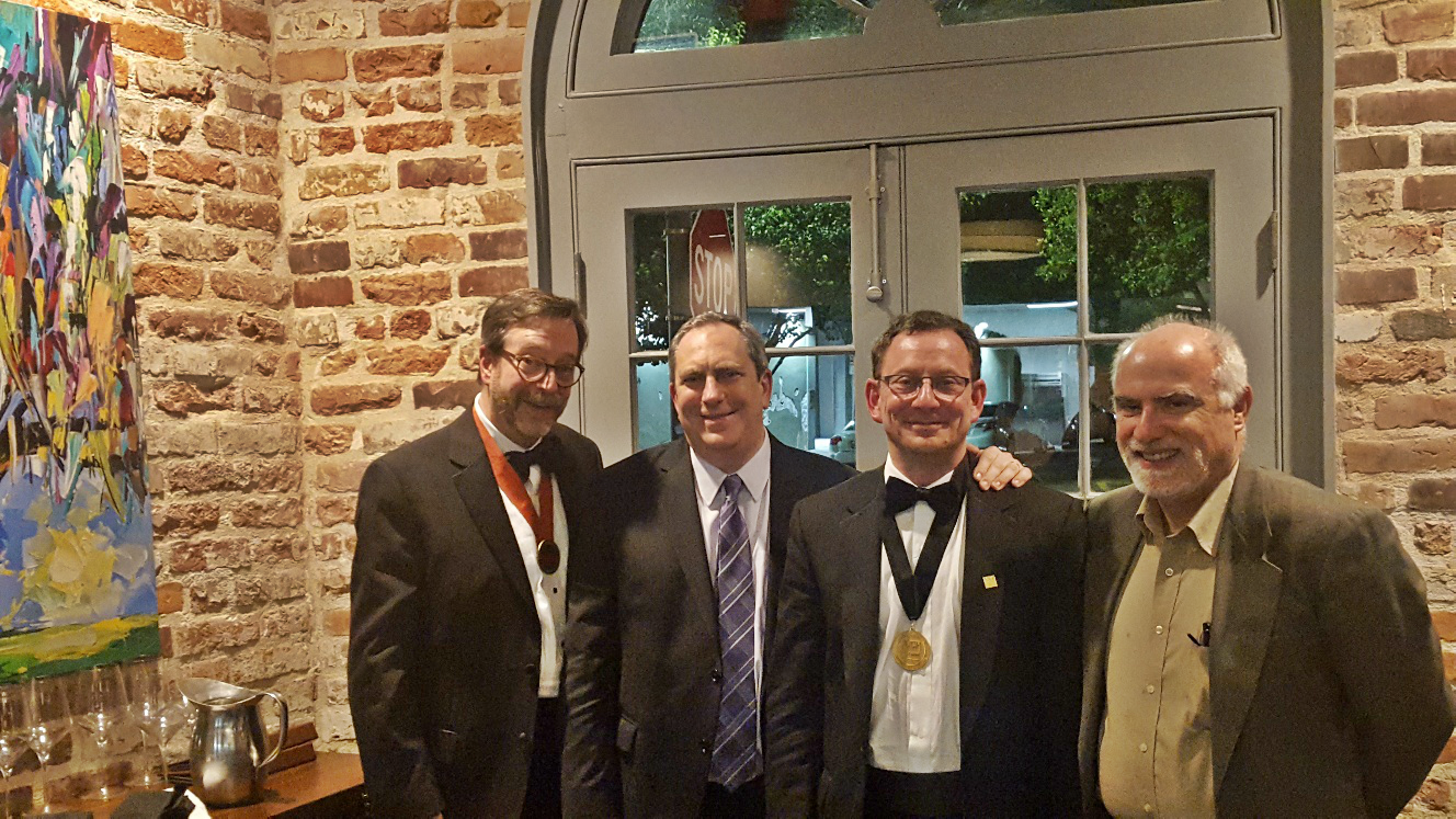 Pictured here at the 2018 APA National Planning Conference Induction Ceremony in New Orleans with Teska principals / Scott cheerleaders -- Lee Brown, Michael Blue, and Michael Hoffman.