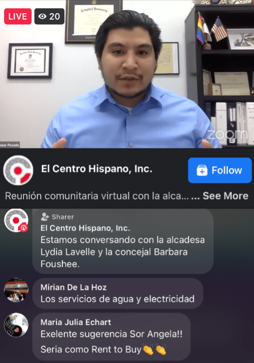 Image of live virtual engagement event on Zoom